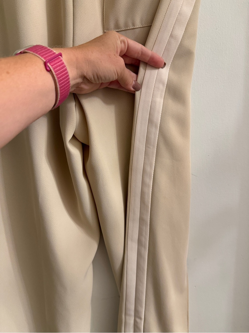 Reiss “Frazer” Wide Leg Side Stripe Trouser cream ivory size 8 - Picture 4 of 6